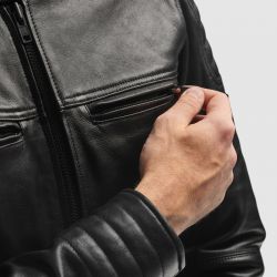 KURTKA MOTOCYKLOWA SKÓRZANA REBELHORN HUNTER 2 BLACK 