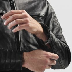 KURTKA MOTOCYKLOWA SKÓRZANA REBELHORN HUNTER 2 BLACK 