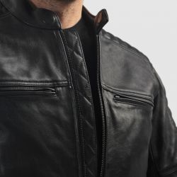 KURTKA MOTOCYKLOWA SKÓRZANA REBELHORN HUNTER 2 BLACK 