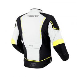 KURTKA MOTOCYKLOWA TEKSTYLNA OZONE JET 2 BLACK FLUO YELLOW 
