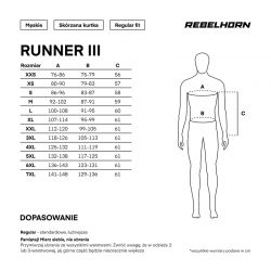 KURTKA MOTOCYKLOWA SKÓRZANA REBELHORN RUNNER 3 BLACK 