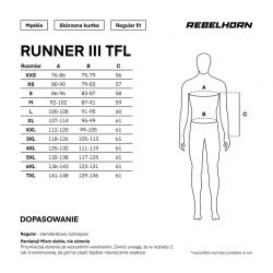 KURTKA MOTOCYKLOWA SKÓRZANA REBELHORN RUNNER 3 TFL BLACK 