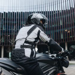 KURTKA MOTOCYKLOWA TEKSTYLNA REBELHORN SCANDAL 2 SILVER BLACK 