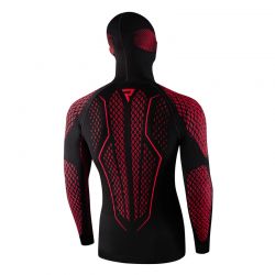 KOSZULKA TERMOAKTYWNA Z KOMINIARKĄ REBELHORN THERM 2 2W1 BLACK RED 