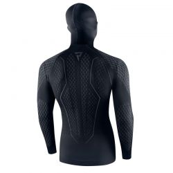 KOSZULKA TERMOAKTYWNA Z KOMINIARKĄ REBELHORN THERM 2 2W1 BLACK GREY 