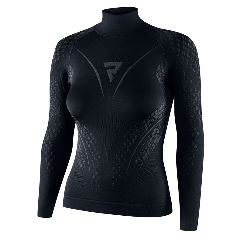KOSZULKA TERMOAKTYWNA Z DŁUGIM RĘKAWEM DAMSKA REBELHORN THERM 2 BLACK GREY 