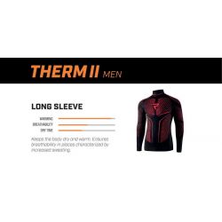 KOSZULKA TERMOAKTYWNA Z DŁUGIM RĘKAWEM REBELHORN THERM 2 BLACK RED 