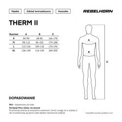 KOSZULKA TERMOAKTYWNA Z DŁUGIM RĘKAWEM REBELHORN THERM 2 BLACK GREY 
