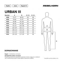 JEANSY MOTOCYKLOWE REBELHORN URBAN 3 WASHED BLACK 