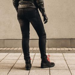 JEANSY MOTOCYKLOWE DAMSKIE OZONE AGNESS 2 WASHED BLACK 