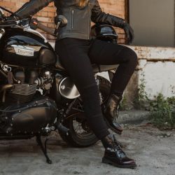 LEGINSY MOTOCYKLOWE DAMSKIE OZONE CHICA BLACK 24/30