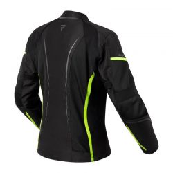 KURTKA MOTOCYKLOWA TEKSTYLNA DAMSKA REBELHORN FLUX BLACK FLUO YELLOW 
