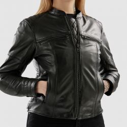 KURTKA MOTOCYKLOWA SKÓRZANA DAMSKA REBELHORN HUNTER 2 BLACK 