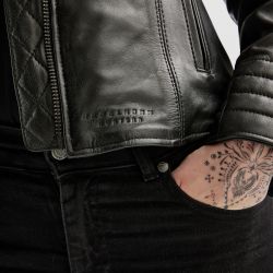 KURTKA MOTOCYKLOWA SKÓRZANA DAMSKA REBELHORN HUNTER 2 BLACK 