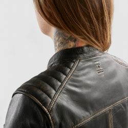 KURTKA MOTOCYKLOWA SKÓRZANA DAMSKA REBELHORN HUNTER 2 VINTAGE BROWN 