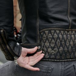 KURTKA MOTOCYKLOWA SKÓRZANA DAMSKA REBELHORN HUNTER PRO VINTAGE BLACK 