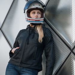 KURTKA MOTOCYKLOWA SKÓRZANA DAMSKA REBELHORN IMPALA BLACK 