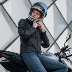 KURTKA MOTOCYKLOWA SKÓRZANA DAMSKA REBELHORN IMPALA BLACK 