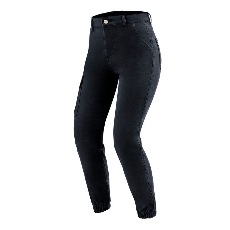 JEANSY MOTOCYKLOWE DAMSKIE OZONE JANE JOGGER FIT BLACK 24/30