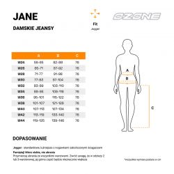 JEANSY MOTOCYKLOWE DAMSKIE OZONE JANE JOGGER FIT BLACK 24/30