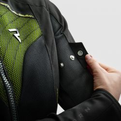 KURTKA MOTOCYKLOWA TEKSTYLNA DAMSKA REBELHORN JAX BLACK FLUO YELLOW 