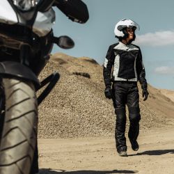 SPODNIE MOTOCYKLOWE TEKSTYLNE DAMSKIE OZONE JET 2 BLACK 