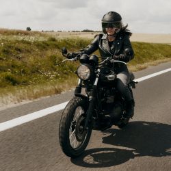 KURTKA MOTOCYKLOWA SKÓRZANA DAMSKA OZONE RAMONES BLACK 