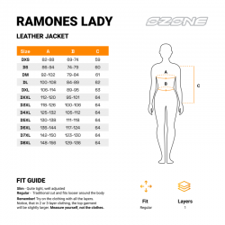 KURTKA MOTOCYKLOWA SKÓRZANA DAMSKA OZONE RAMONES BLACK 