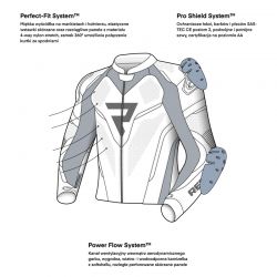 KURTKA MOTOCYKLOWA SKÓRZANA DAMSKA REBELHORN REBEL BLACK 