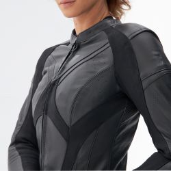 KURTKA MOTOCYKLOWA SKÓRZANA DAMSKA REBELHORN REBEL BLACK 
