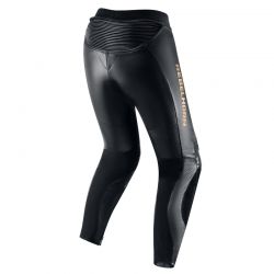 SPODNIE MOTOCYKLOWE SKÓRZANE DAMSKIE REBELHORN REBEL BLACK GOLD 