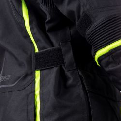 KURTKA MOTOCYKLOWA TEKSTYLNA DAMSKA OZONE SAHARA BLACK FLUO YELLOW 