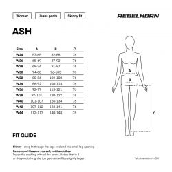 JEANSY MOTOCYKLOWE DAMSKIE REBELHORN ASH BLACK 24/30