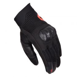 RĘKAWICE MOTOCYKLOWE DAMSKIE REBELHORN GAP 3 BLACK FLUO RED 