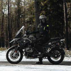 SPODNIE MOTOCYKLOWE TEKSTYLNE DAMSKIE REBELHORN HARDY 2 GREY BLACK FLUO YELLOW 