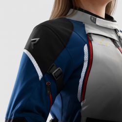 KURTKA MOTOCYKLOWA TEKSTYLNA DAMSKA REBELHORN HARDY 3.0 BLUE GREY RED 