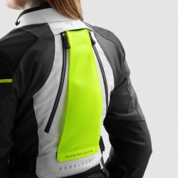 KURTKA MOTOCYKLOWA TEKSTYLNA DAMSKA REBELHORN HARDY 3.0 BLACK GREY FLUO YELLOW 