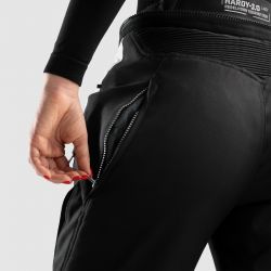 SPODNIE MOTOCYKLOWE TEKSTYLNE DAMSKIE REBELHORN HARDY 3.0 BLACK GREY 