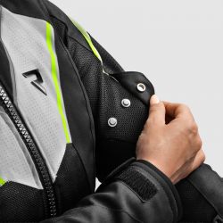 KURTKA MOTOCYKLOWA TEKSTYLNA DAMSKA REBELHORN HIFLOW 5 BLACK GREY FLUO YELLOW 