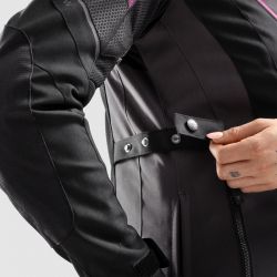 KURTKA MOTOCYKLOWA TEKSTYLNA DAMSKA REBELHORN HIFLOW 5 BLACK GREY FLUO PINK 