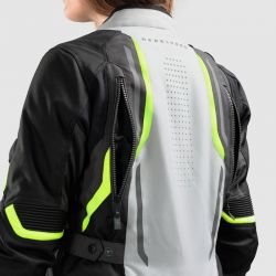 KURTKA MOTOCYKLOWA TEKSTYLNA DAMSKA REBELHORN HIKER 4 BLACK GREY FLUO YELLOW 