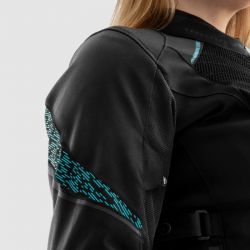 KURTKA MOTOCYKLOWA TEKSTYLNA DAMSKA REBELHORN JAX BLACK BLUE LAGOON 