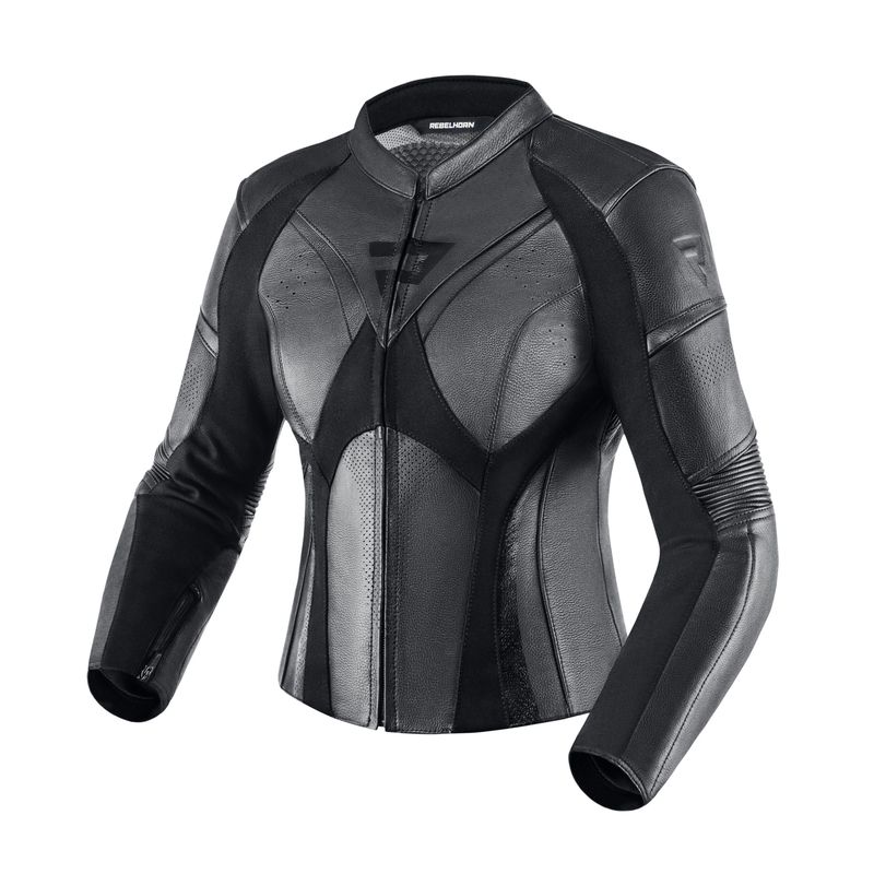 KURTKA MOTOCYKLOWA SKÓRZANA DAMSKA REBELHORN REBEL BLACK 