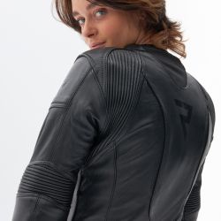 KURTKA MOTOCYKLOWA SKÓRZANA DAMSKA REBELHORN REBEL BLACK 