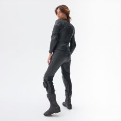 KURTKA MOTOCYKLOWA SKÓRZANA DAMSKA REBELHORN REBEL BLACK 