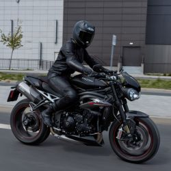 KURTKA MOTOCYKLOWA SKÓRZANA DAMSKA REBELHORN REBEL BLACK 