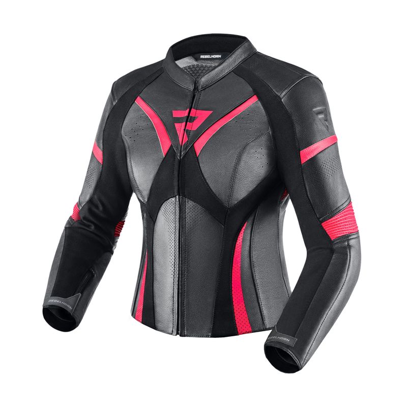 KURTKA MOTOCYKLOWA SKÓRZANA DAMSKA REBELHORN REBEL PINK BLACK 