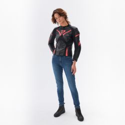 KURTKA MOTOCYKLOWA SKÓRZANA DAMSKA REBELHORN REBEL PINK BLACK 