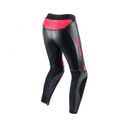 SPODNIE MOTOCYKLOWE SKÓRZANE DAMSKIE REBELHORN REBEL PINK BLACK 
