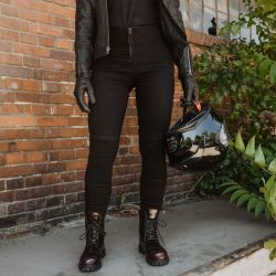 LEGINSY MOTOCYKLOWE DAMSKIE OZONE CHICA BLACK 24/30